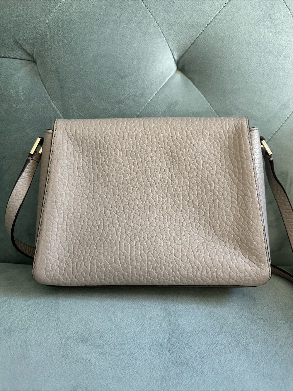 kate spade Pebbled Leather Crossbody Bag in Light Gray - Picture 13 of 17
